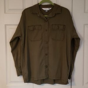 Army Green Button Down